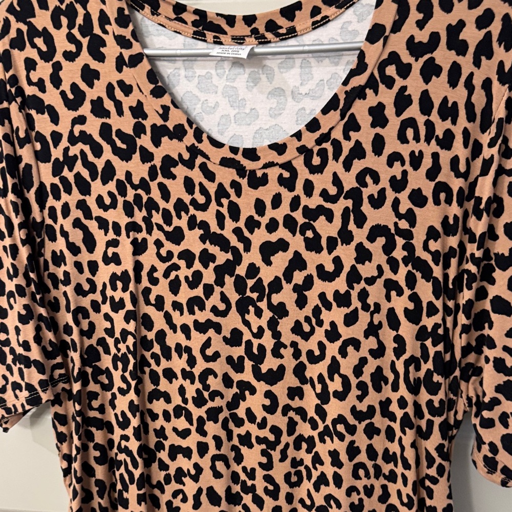 Time and Tru Tan and Black Leopard Print Maxi Dress